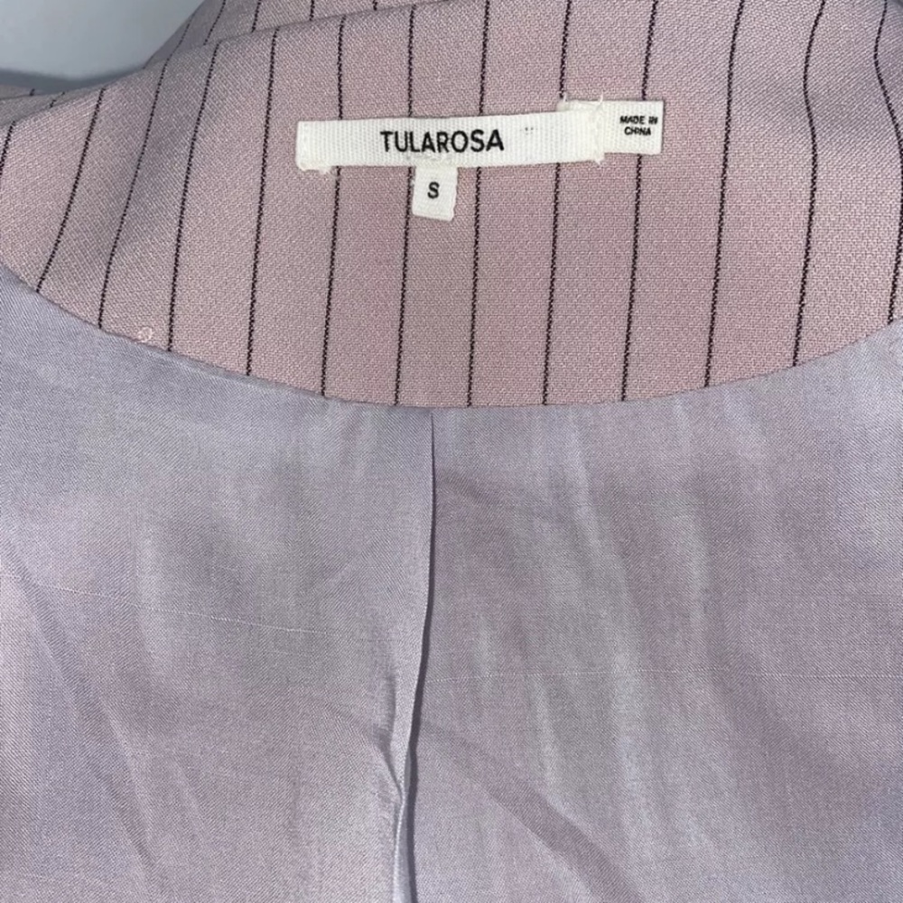 Tularosa Pink Pinstripe Blazer Jacket NWT - Picture 5 of 9